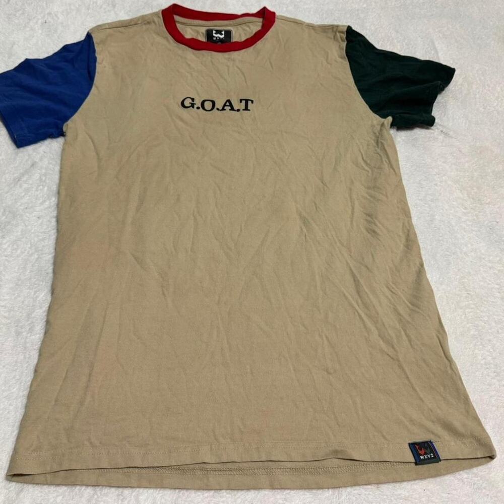 Tan and brown goat t shirt